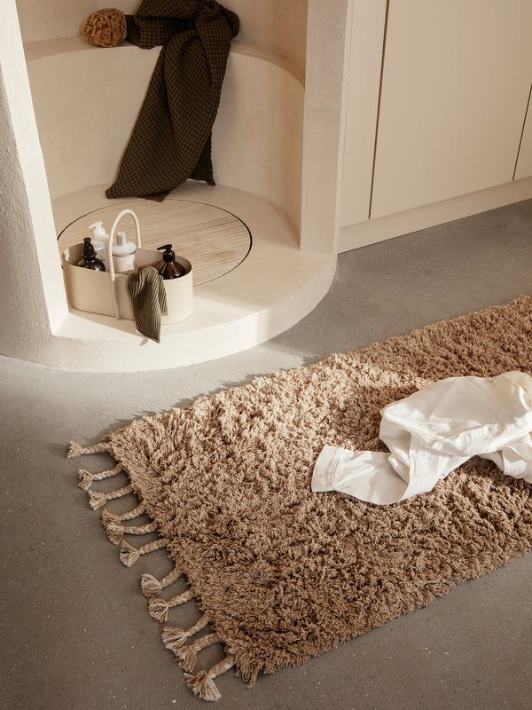 ferm LIVING Amass Long Pile Runner – White Pepper