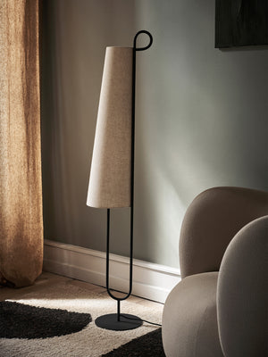 ferm LIVING Ancora Floor Lamp – Black / Natural