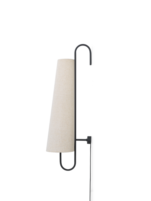 ferm LIVING Ancora Wall Lamp 100 cm – Black / Natural