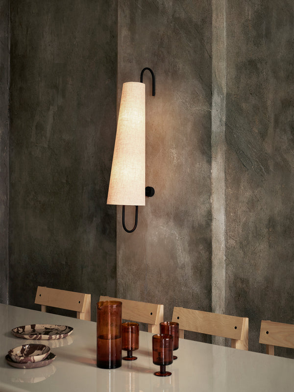 ferm LIVING Ancora Wall Lamp 100 cm – Black / Natural