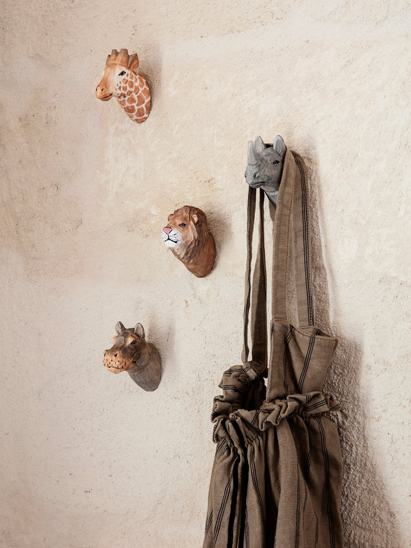 ferm LIVING Animal Hand-carved Hook – Lion