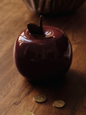 ferm LIVING Apple Money Bank – Deep Red
