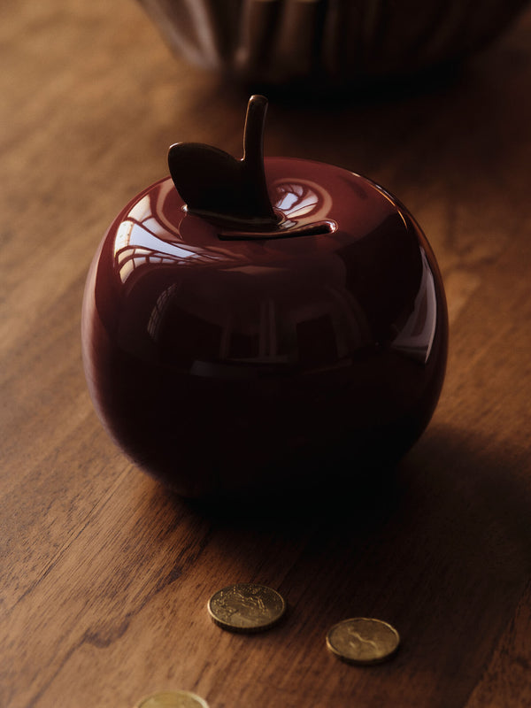 ferm LIVING Apple Money Bank – Deep Red