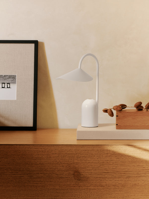 ferm LIVING Arum Portable Lamp – White