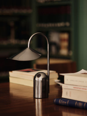 ferm LIVING Arum Portable Lamp – Stainless Steel