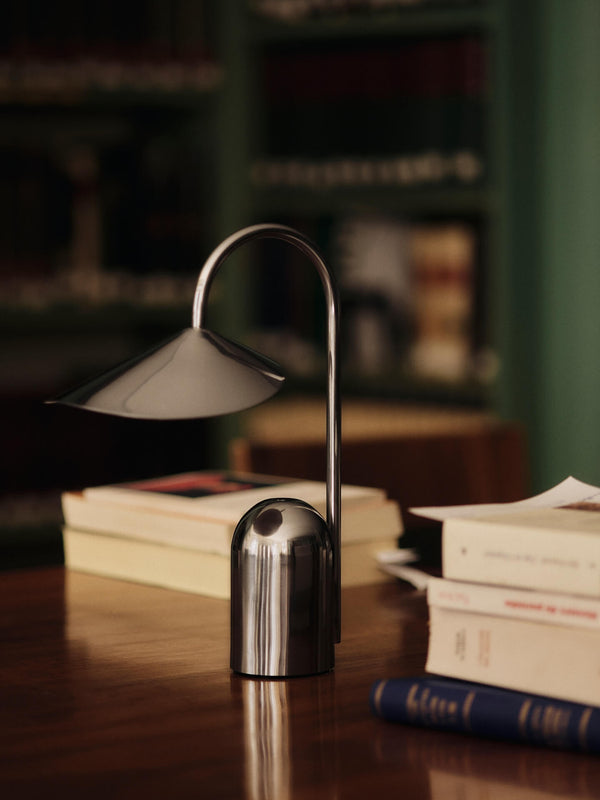 ferm LIVING Arum Portable Lamp – Stainless Steel