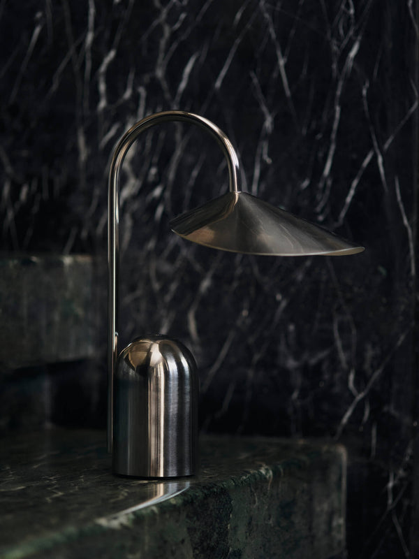 ferm LIVING Arum Portable Lamp – Stainless Steel