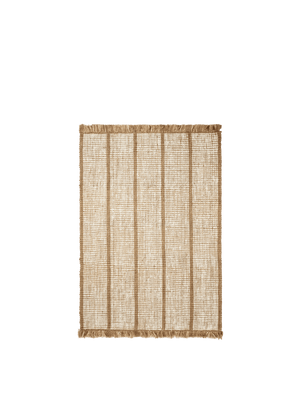 ferm LIVING Athens Stripes Rug 140 x 200 cm – Natural / Off-white