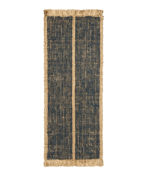 ferm LIVING Athens Stripes Runner 80 x 200 cm – Natural / Ink Blue