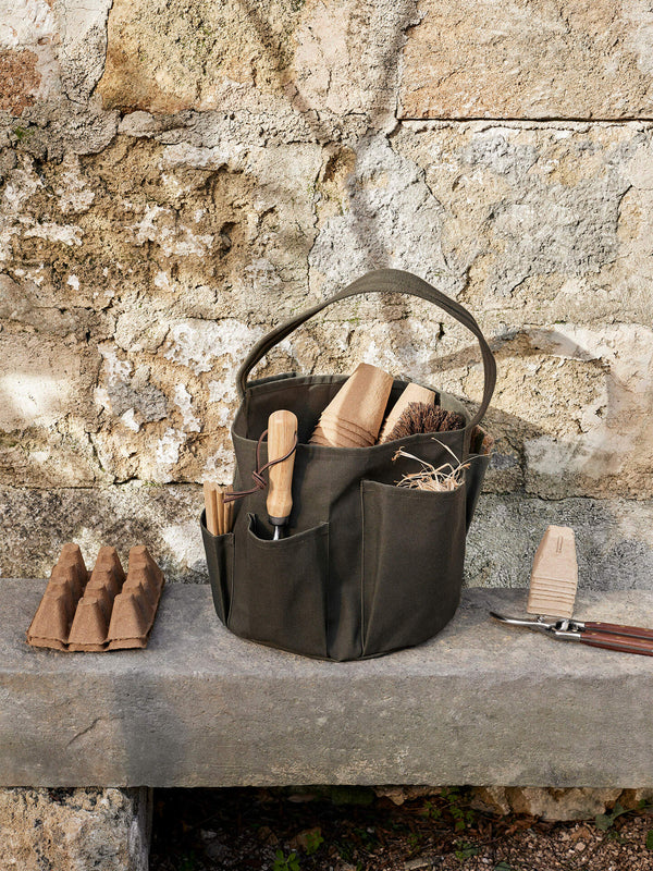 ferm LIVING Bark Garden Bucket Bag – Olive