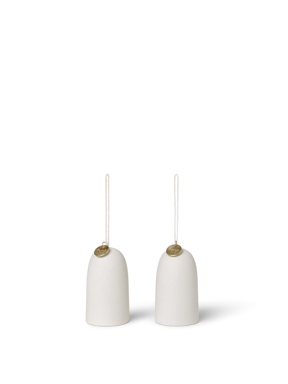 ferm LIVING Bell Ceramic Ornaments – Set of 2