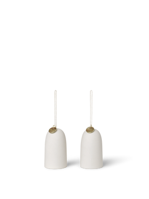 ferm LIVING Bell Ceramic Ornaments – Set of 2