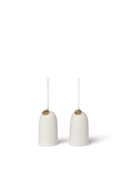 ferm LIVING Bell Ceramic Ornaments – Set of 2