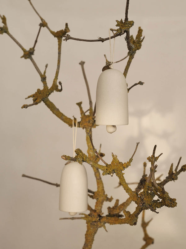 ferm LIVING Bell Ceramic Ornaments – Set of 2