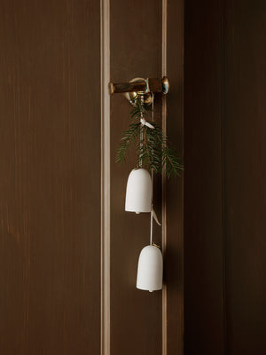 ferm LIVING Bell Ceramic Ornaments – Set of 2