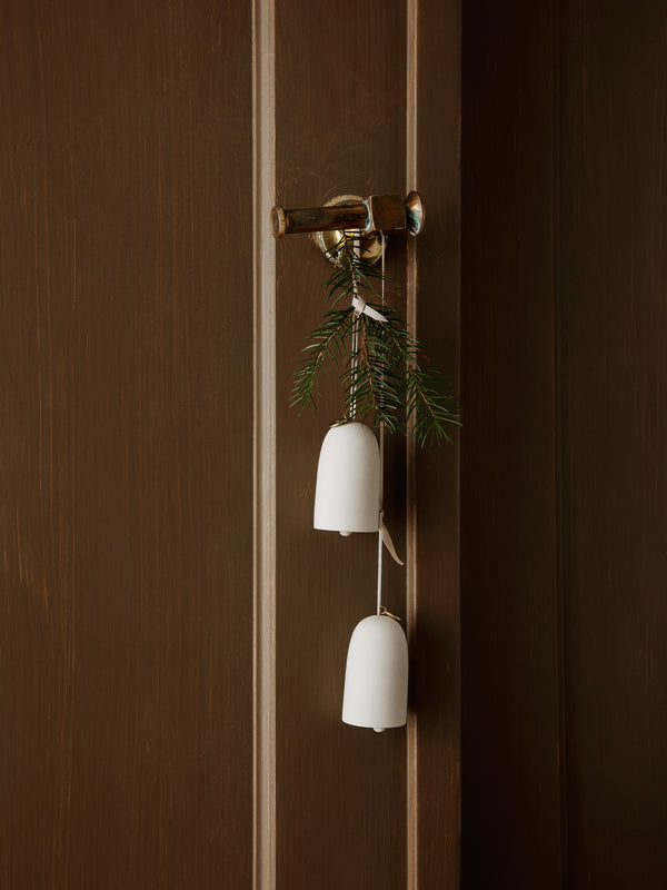 ferm LIVING Bell Ceramic Ornaments – Set of 2