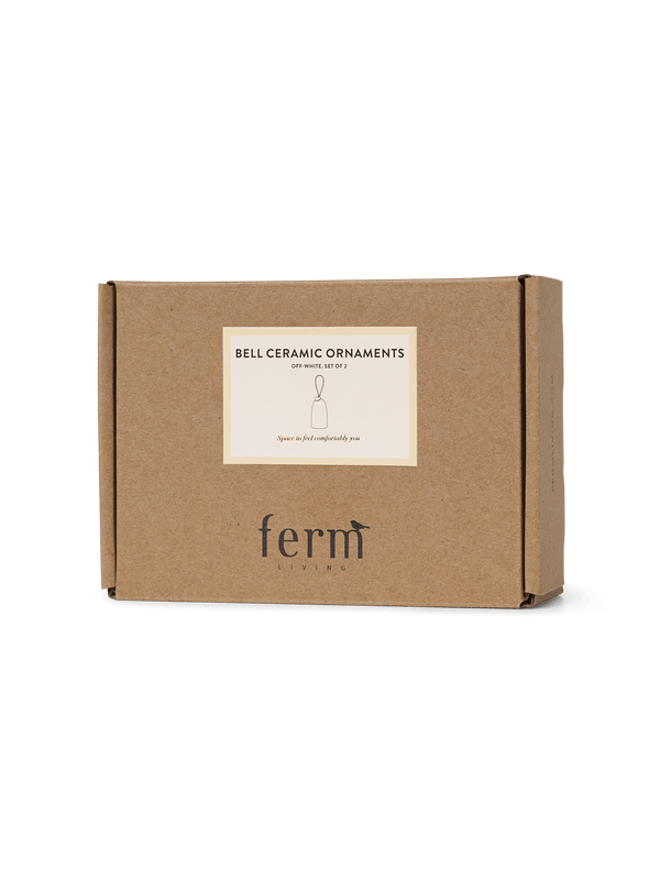 ferm LIVING Bell Ceramic Ornaments – Set of 2