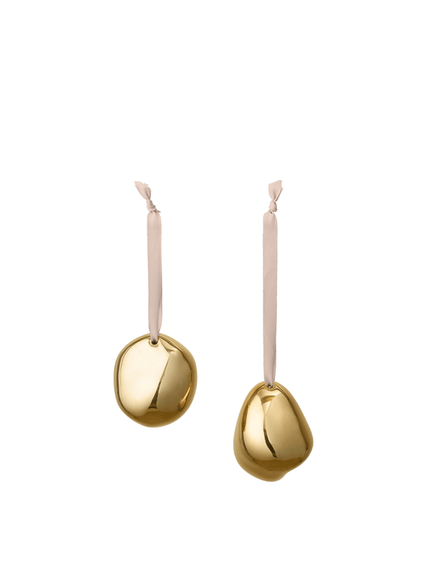 ferm LIVING Bellure Baubles – Set of 2 – Brass Finish