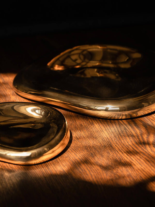 ferm LIVING Bellure Centrepiece Ø35 cm – Brass Finish