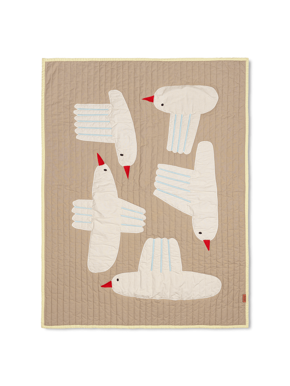 ferm LIVING Bird Quilted Blanket – Sand