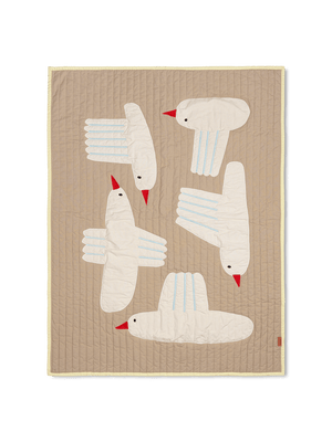 ferm LIVING Bird Quilted Blanket – Sand