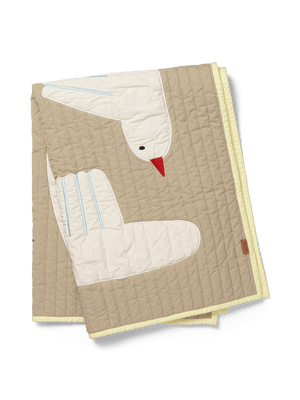 ferm LIVING Bird Quilted Blanket – Sand
