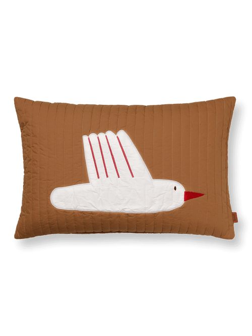 ferm LIVING Bird Quilted Cushion Rectangular – Sugar Kelp