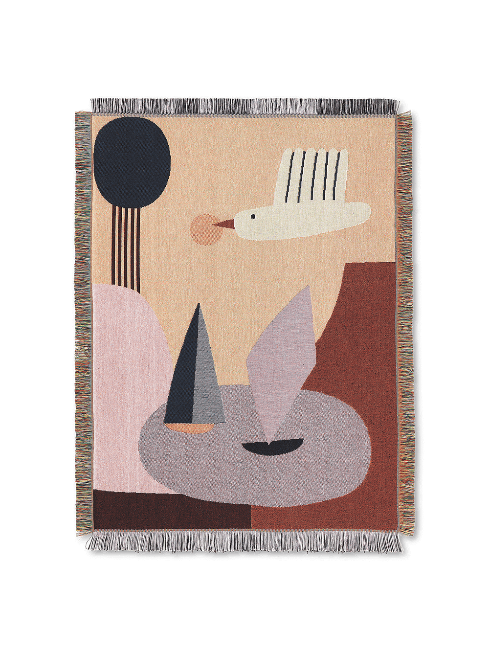 ferm LIVING Bird Tapestry Blanket – Multi