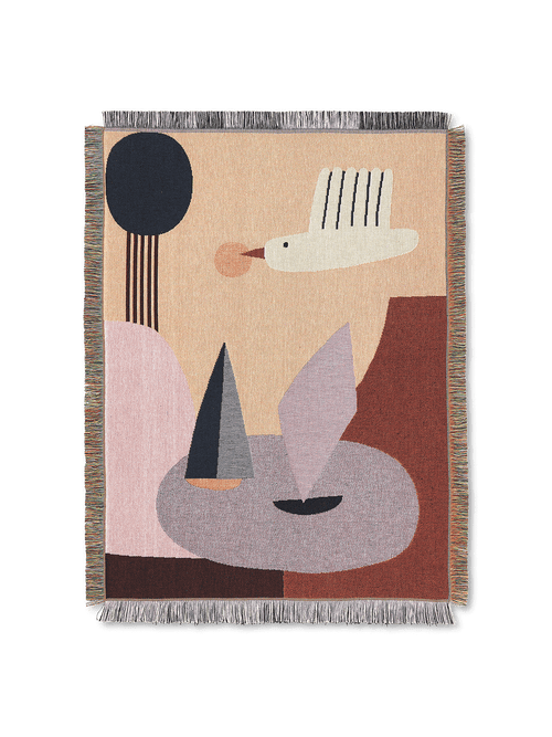 ferm LIVING Bird Tapestry Blanket – Multi