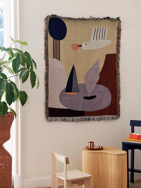 ferm LIVING Bird Tapestry Blanket – Multi