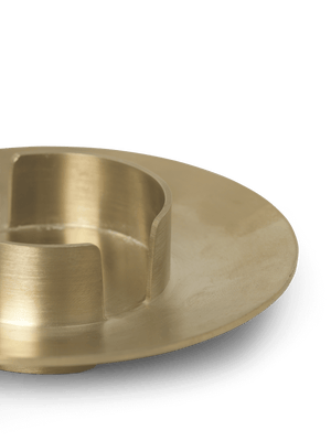 ferm LIVING Block Candle Holder – Brass