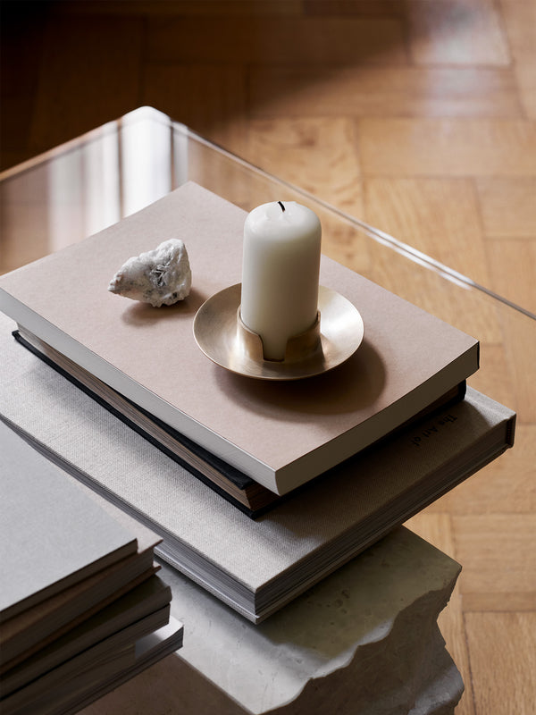 ferm LIVING Block Candle Holder – Brass