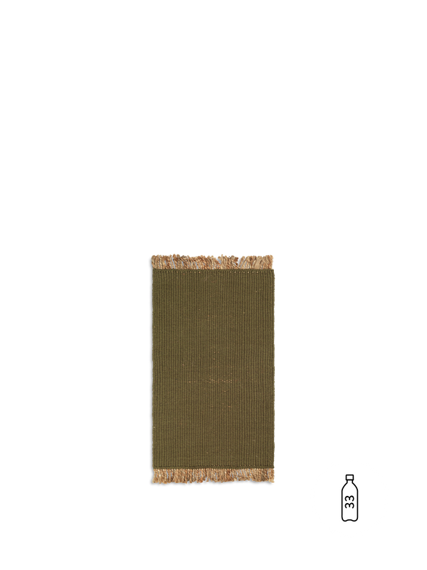 ferm LIVING Block Mat – Olive / Natural