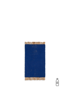 ferm LIVING Block Mat – Bright Blue / Natural