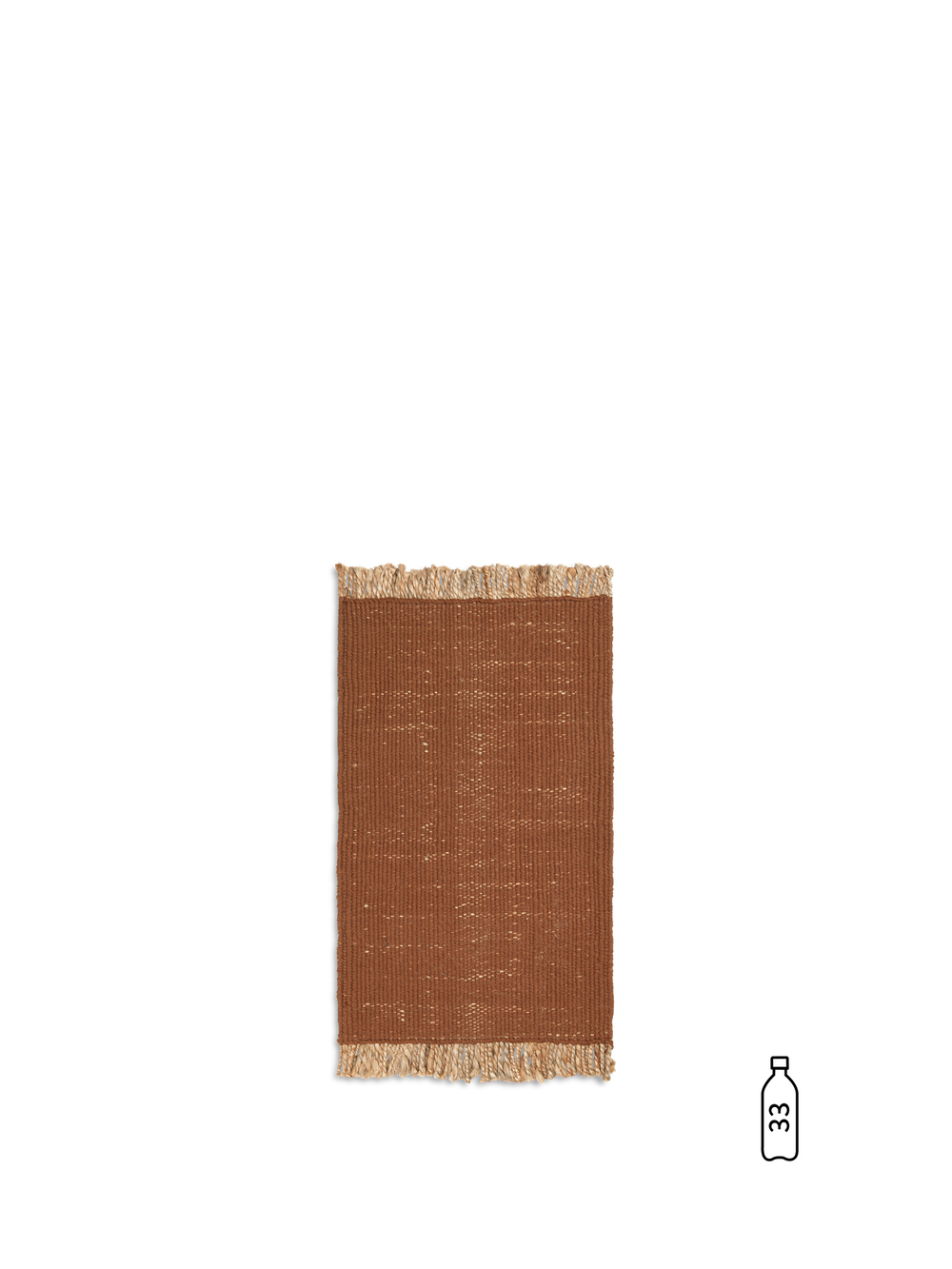 ferm LIVING Block Mat – Dark Brick / Natural