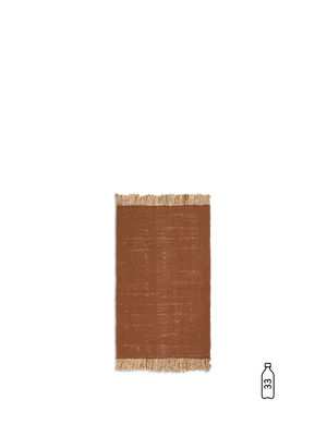 ferm LIVING Block Mat – Dark Brick / Natural