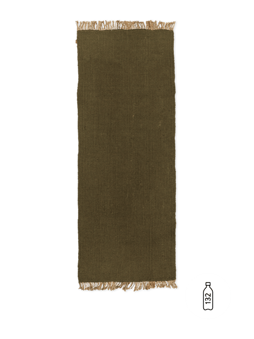 ferm LIVING Block Runner – Olive / Natural
