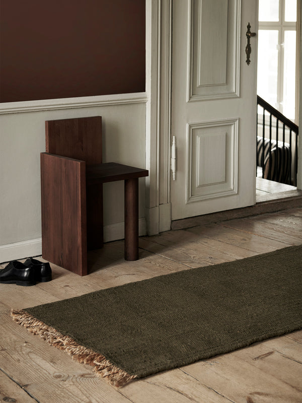 ferm LIVING Block Runner – Olive / Natural