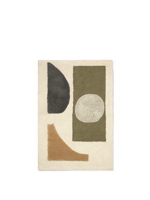 ferm LIVING Bloco Tufted Rug Large – Green / Off-white