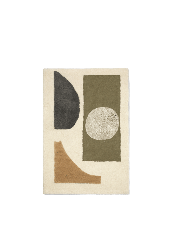ferm LIVING Bloco Tufted Rug Large – Green / Off-white