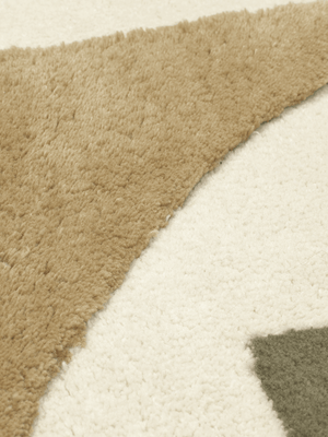 ferm LIVING Bloco Tufted Rug Large – Green / Off-white