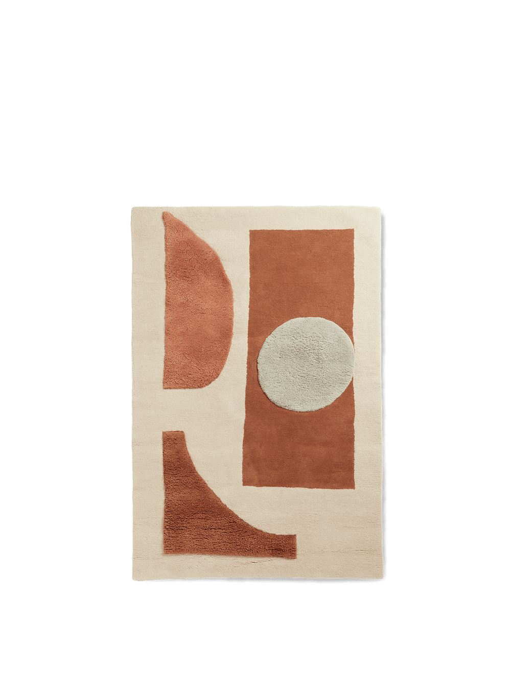 ferm LIVING Bloco Tufted Rug Large – Blush / Off-white