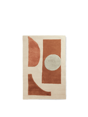 ferm LIVING Bloco Tufted Rug Large – Blush / Off-white