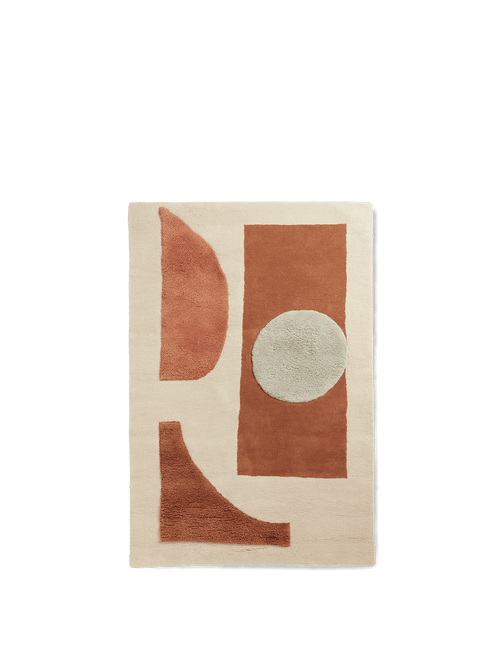 ferm LIVING Bloco Tufted Rug Large – Blush / Off-white