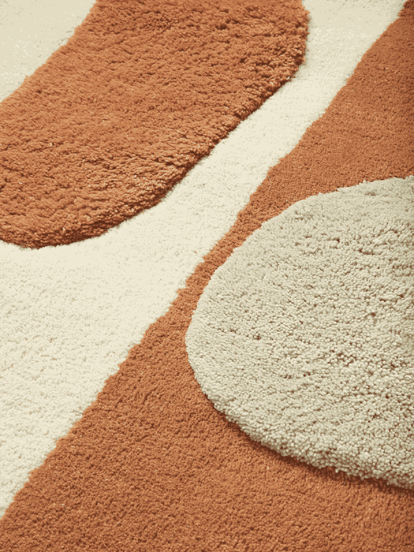 ferm LIVING Bloco Tufted Rug Large – Blush / Off-white