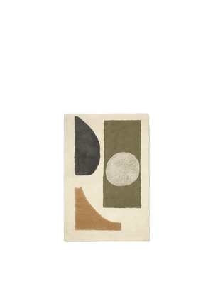 ferm LIVING Bloco Tufted Rug Small – Green / Off-white
