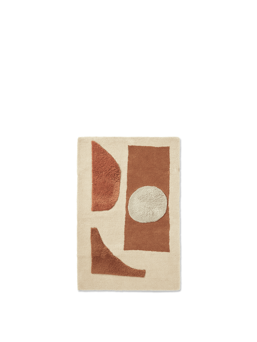 ferm LIVING Bloco Tufted Rug Small – Blush / Off-white