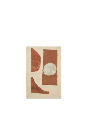 ferm LIVING Bloco Tufted Rug Small – Blush / Off-white