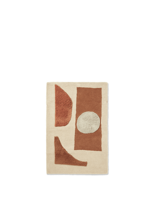 ferm LIVING Bloco Tufted Rug Small – Blush / Off-white
