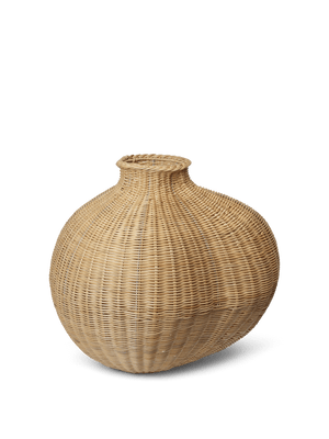 ferm LIVING Bola Braided Floor Vase – Natural